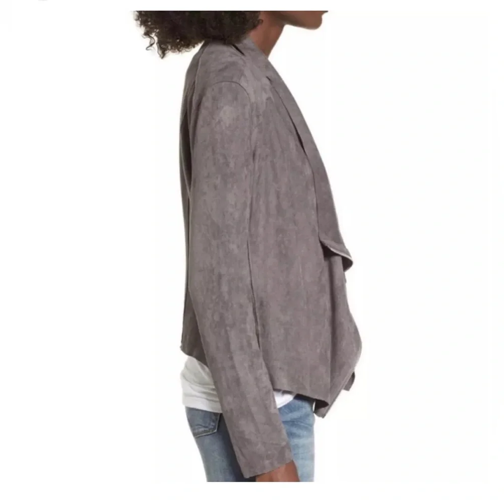 NWT BLANKNYC Faux Suede Drape front Jacket small - Picture 6 of 14